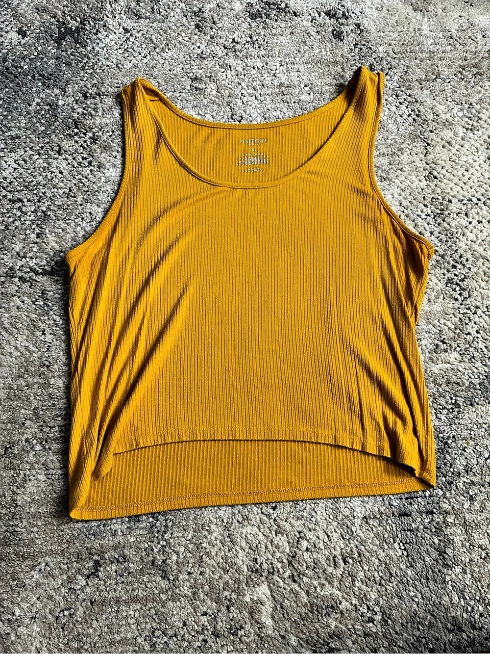 Arizona Jean Co. Ribbed Tank Top in Yellow Size XL